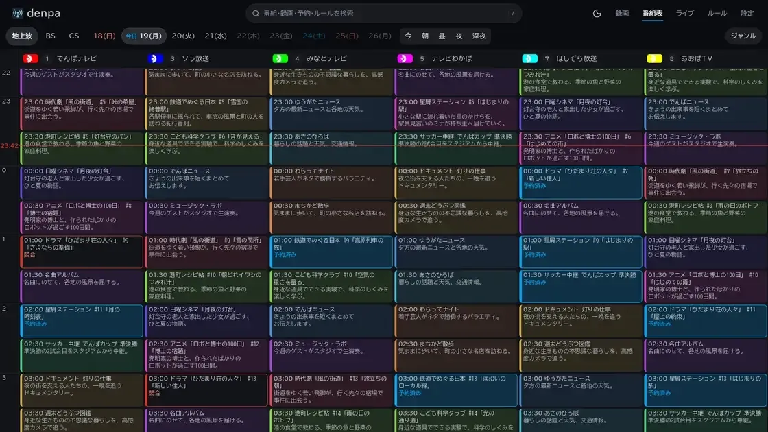 番組表から詳細を開く